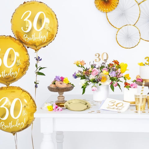 Geburtstagskerze Zahl 0, gold PartyDeco 4