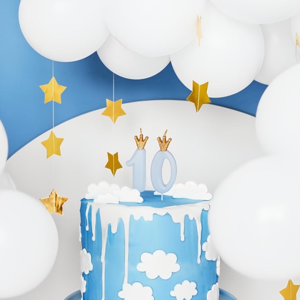Geburtstagskerze Zahl 0, hellblau PartyDeco 2