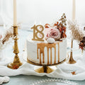 Geburtstagskerze Zahl 18, gold PartyDeco 2