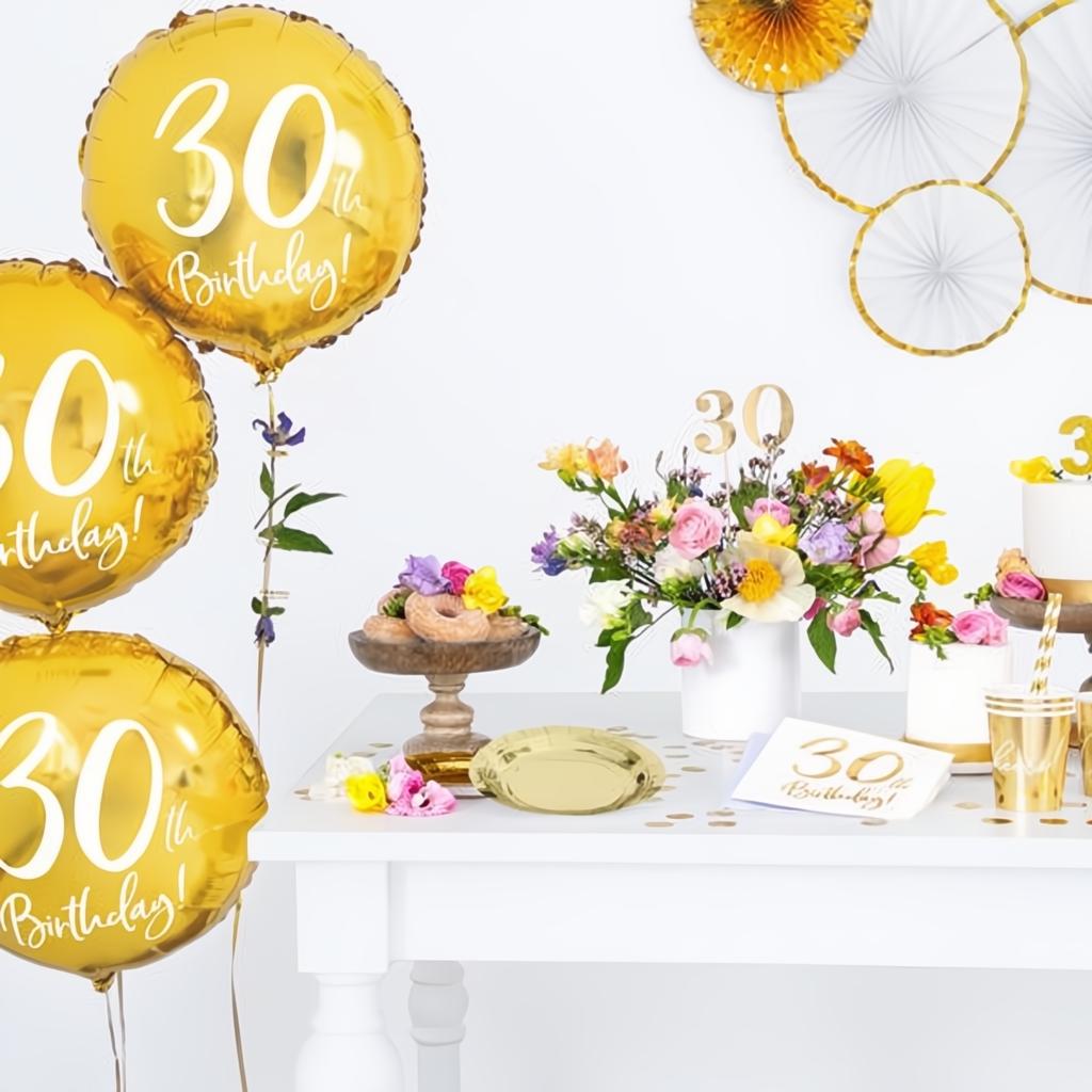 Geburtstagskerze Zahl 3, gold PartyDeco 7