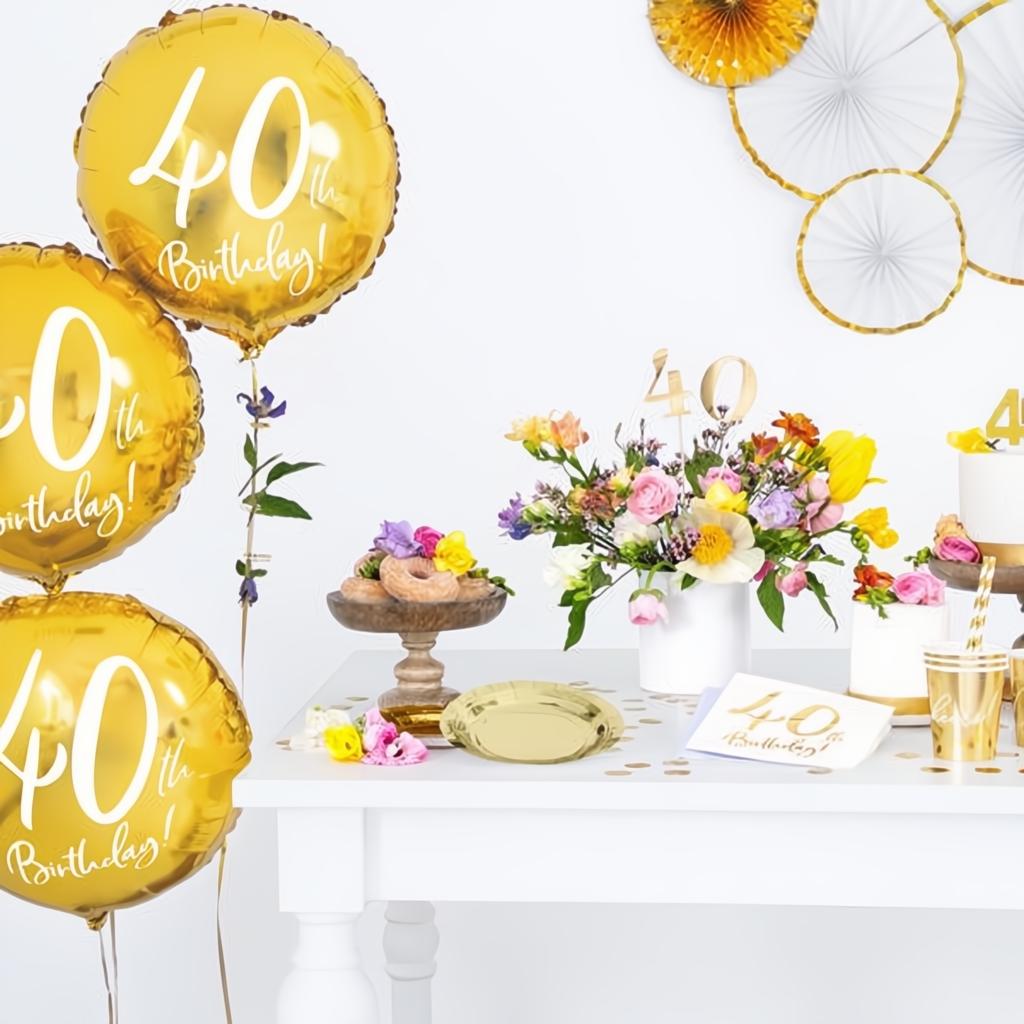 Geburtstagskerze Zahl 4, gold PartyDeco 7