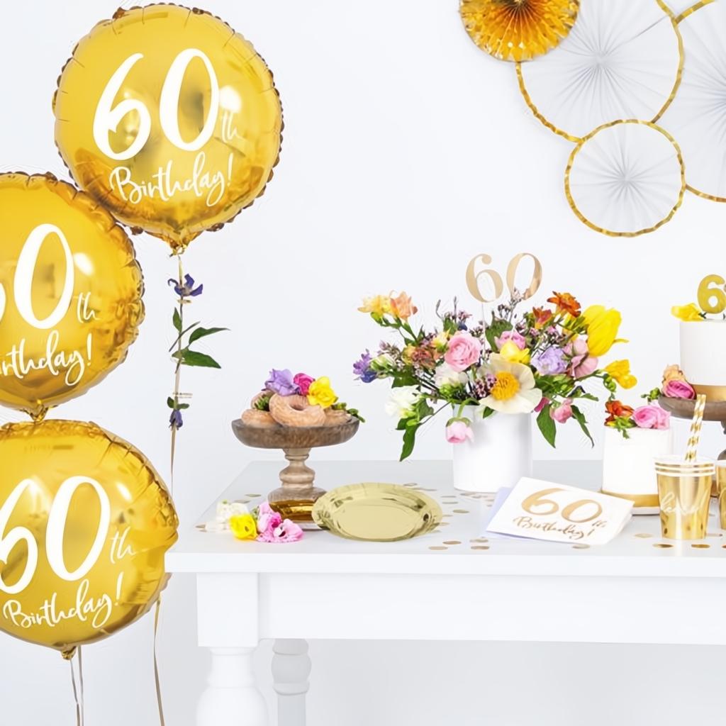 Geburtstagskerze Zahl 6, gold PartyDeco 7