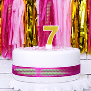 Geburtstagskerze Zahl 7, gold PartyDeco 1
