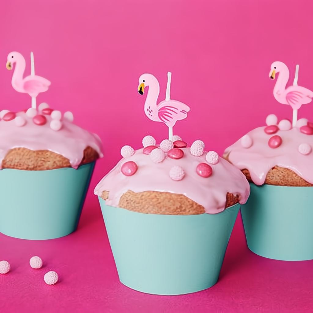 Geburtstagskerzen Flamingos PartyDeco 2