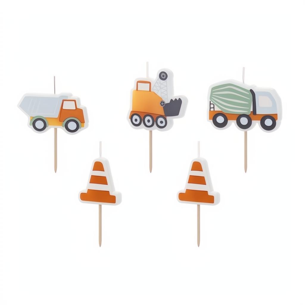 Geburtstagskerzen Strassenarbeiten PartyDeco 1