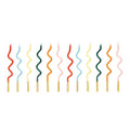 Gedrehte Geburtstagskerzen Regenbogen PartyDeco 1