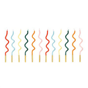 Gedrehte Geburtstagskerzen Regenbogen PartyDeco 1