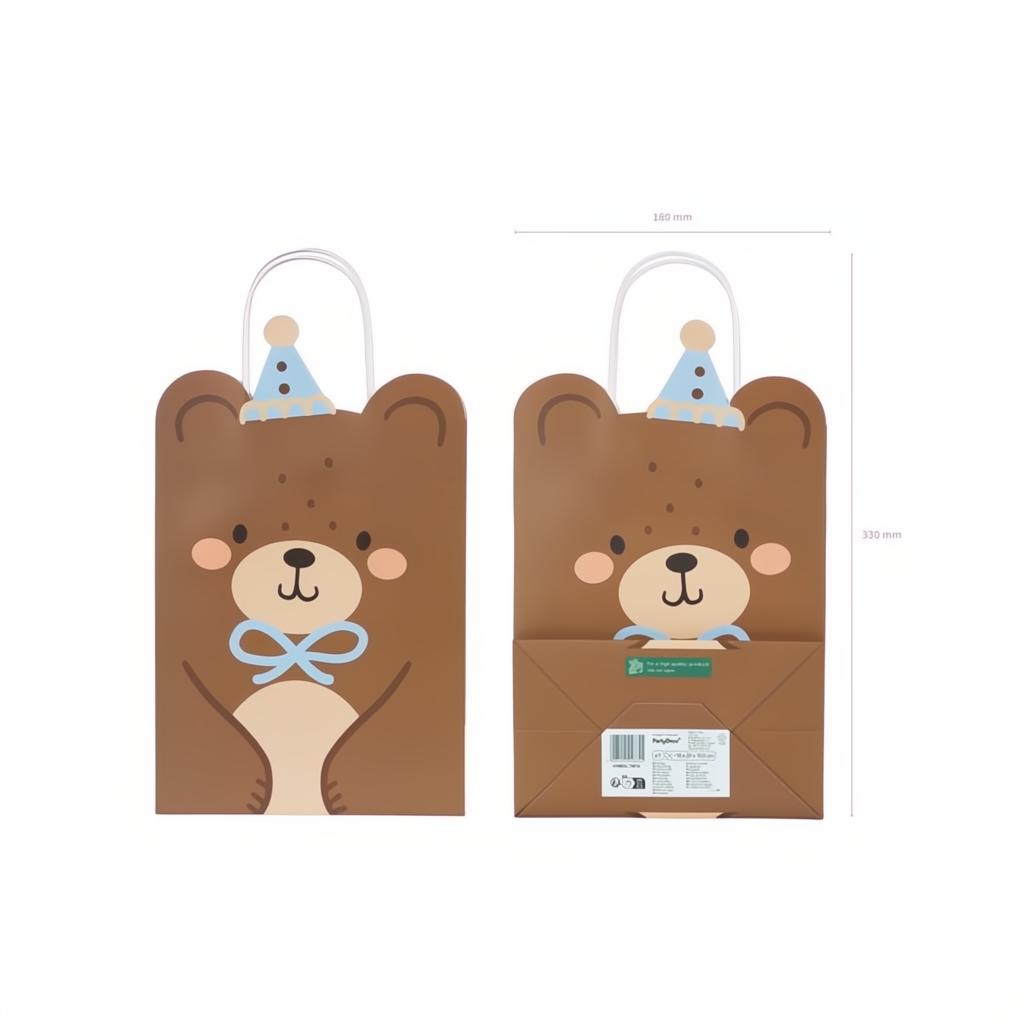 Geschenktasche Teddybär, 18x29x10.5 cm PartyDeco 4