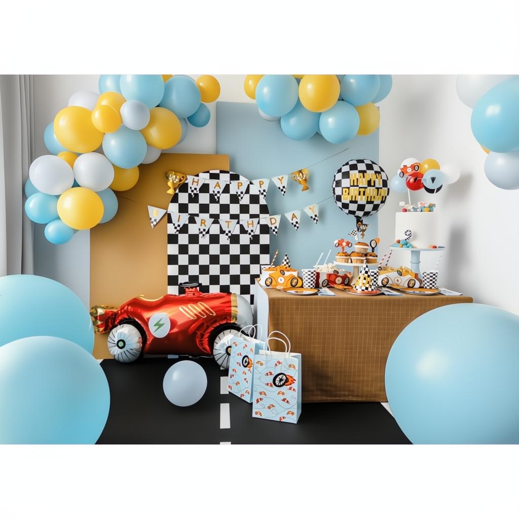 Geschenktüte Autos, 10,5x18x25 cm, Farbenmix PartyDeco 3