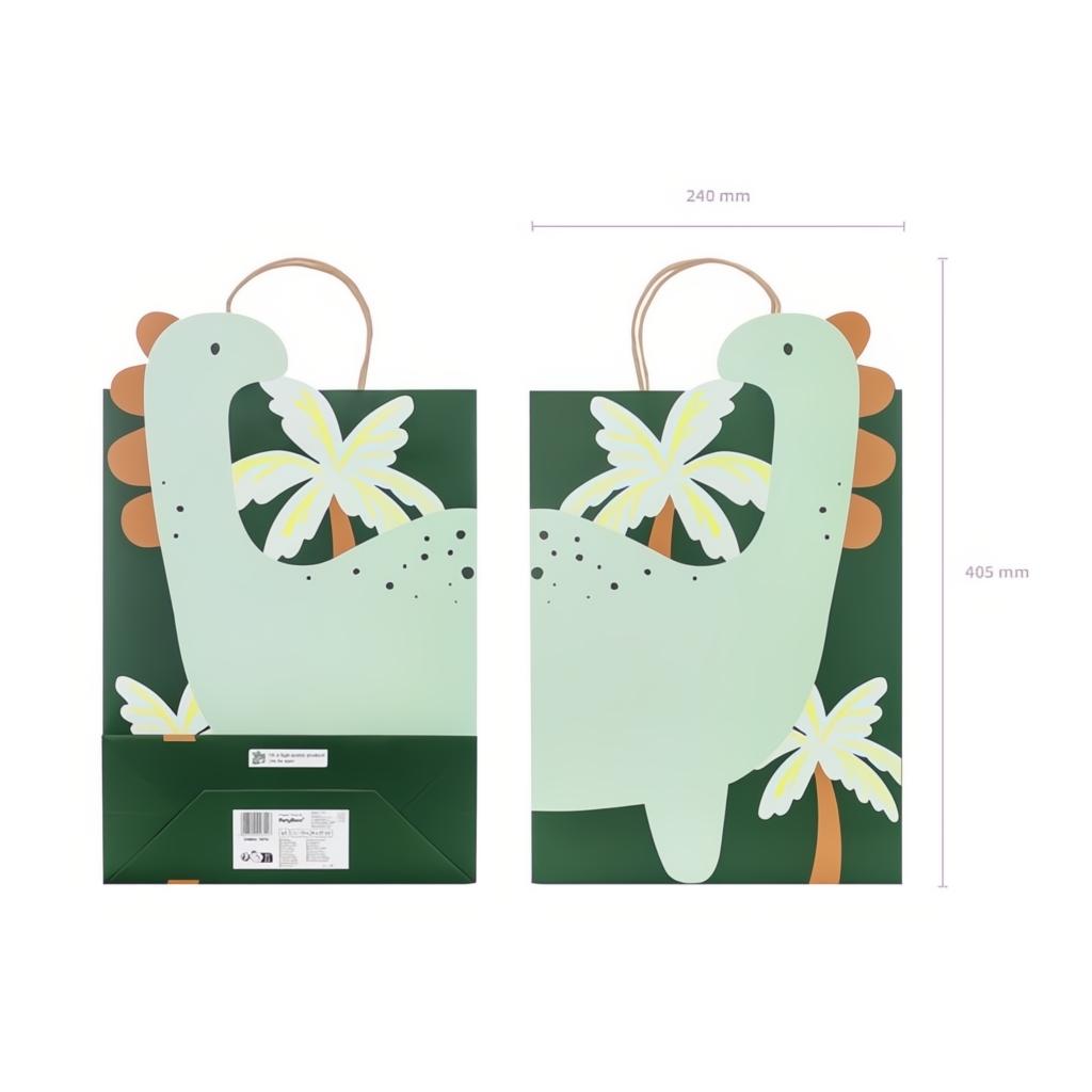 Geschenktüte Dinosaurier, 10x24x37 cm, Farbenmix PartyDeco 4