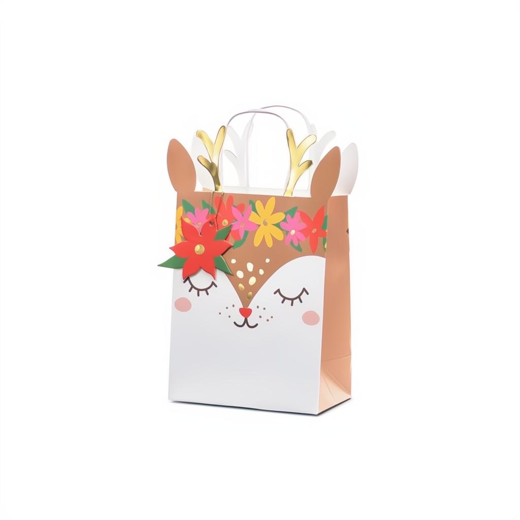 Geschenktüte Reh, 20.5x30x10.5cm PartyDeco 1