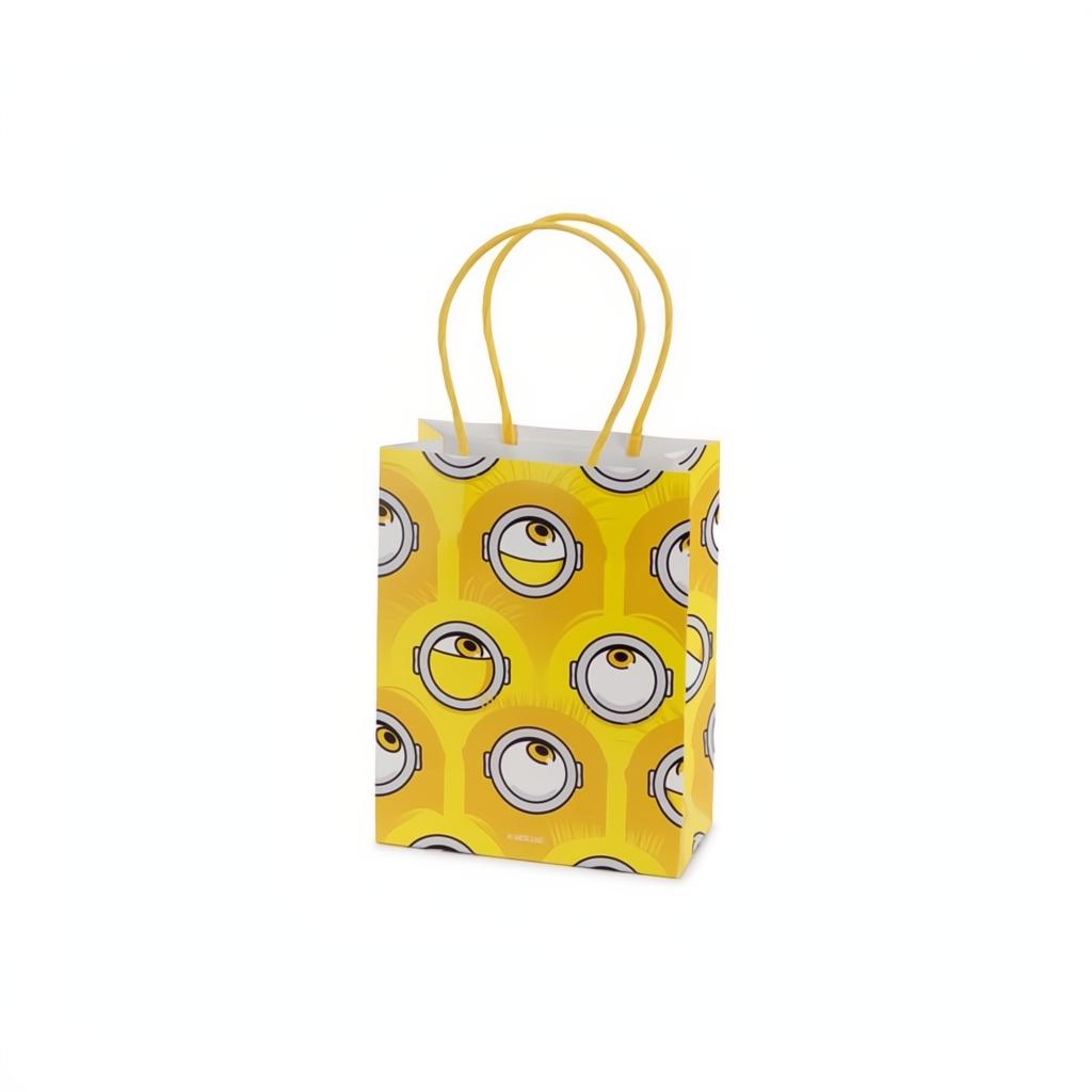 Geschenktüten aus Papier Minions, 12x15.5x6 cm, Gelb PartyDeco 1