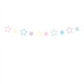 Girlande Einhorn - Sterne, 1,4 m PartyDeco 1