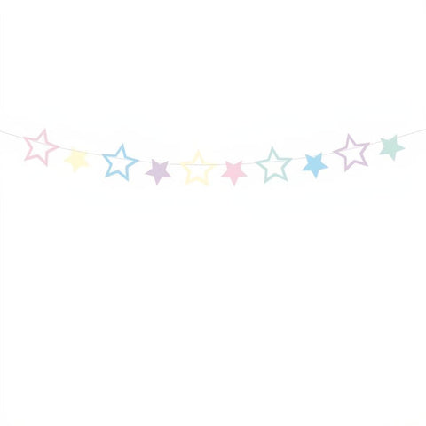 Girlande Einhorn - Sterne, 1,4 m PartyDeco 1