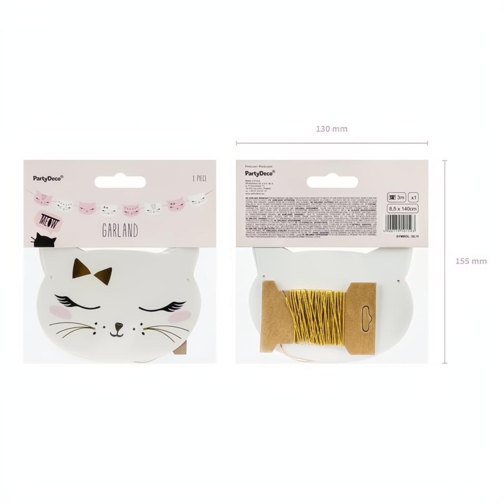 Girlande Katze, 1,4m PartyDeco 7