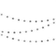 Girlande Sterne, silber, 3,6m PartyDeco 1
