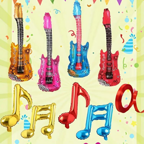 Folien Ballon Gitarren und Noten Set