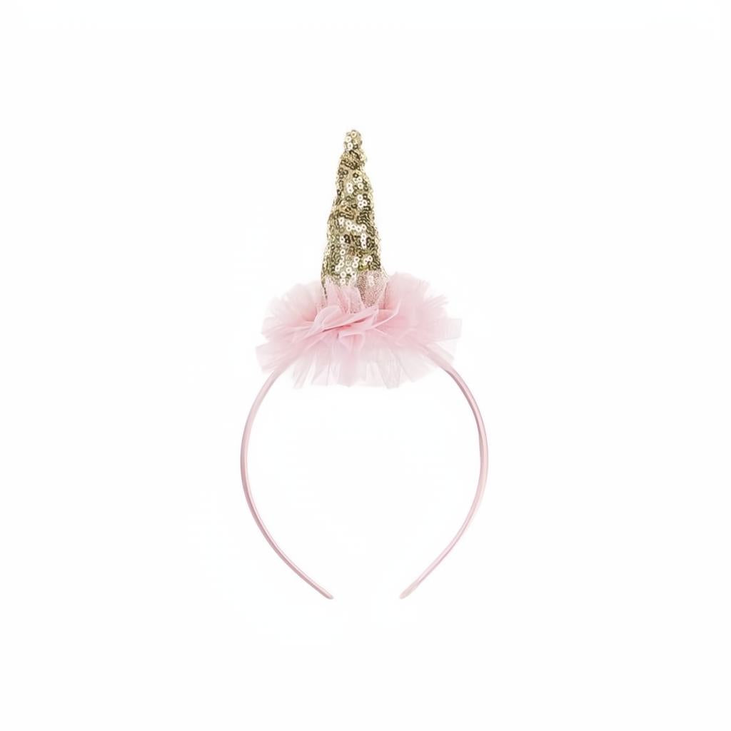Haarband Einhorn mit Rüsche, 11 x 25 cm PartyDeco 1