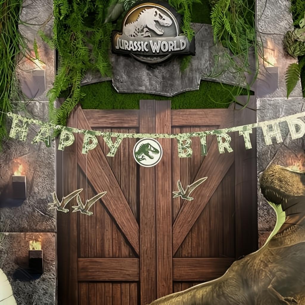 Happy Birthday Banner Jurassic World, 45x165 cm PartyDeco 2