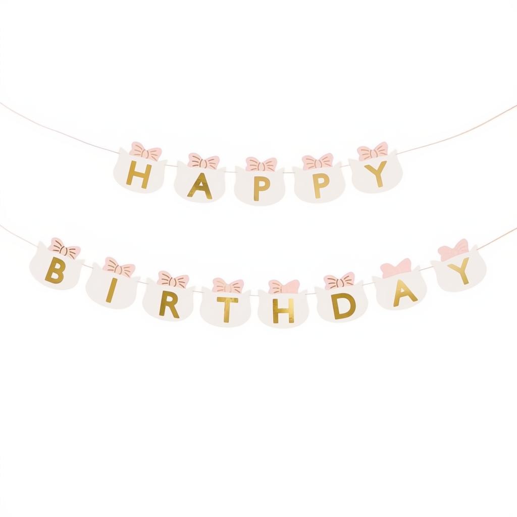 Happy Birthday Banner Kätzchen, 2,8 m PartyDeco 1
