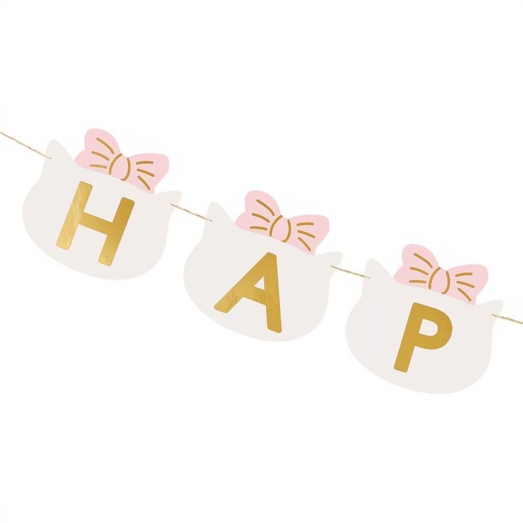 Happy Birthday Banner Kätzchen, 2,8 m PartyDeco 2
