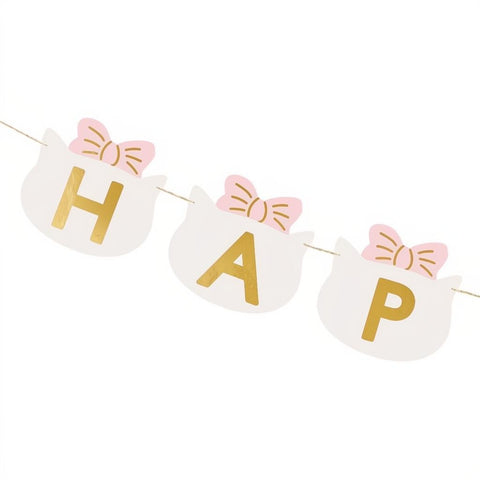 Happy Birthday Banner Kätzchen, 2,8 m PartyDeco 2