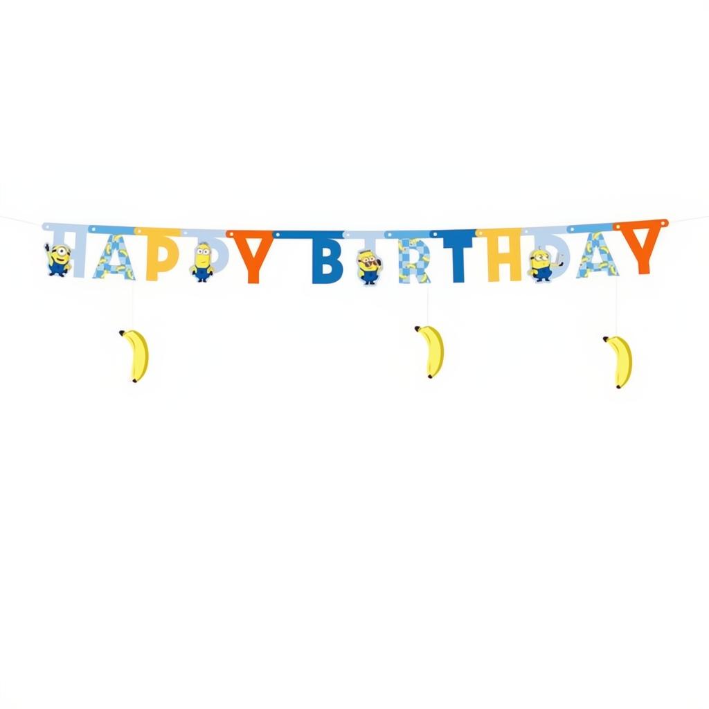 Happy Birthday Banner Minions, 50x153 cm PartyDeco 1