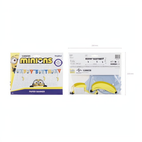 Happy Birthday Banner Minions, 50x153 cm PartyDeco 5