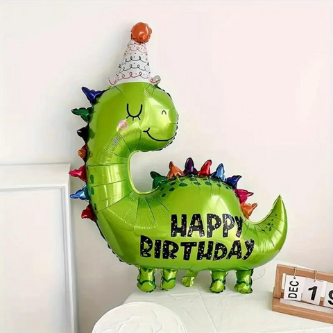 Folien Ballon Dino Happy Birthday