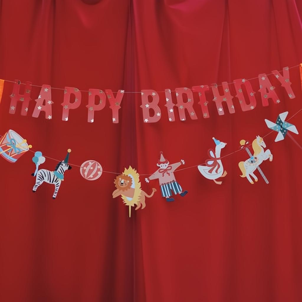 Happy Birthday Zirkus Banner, 275 cm PartyDeco 2