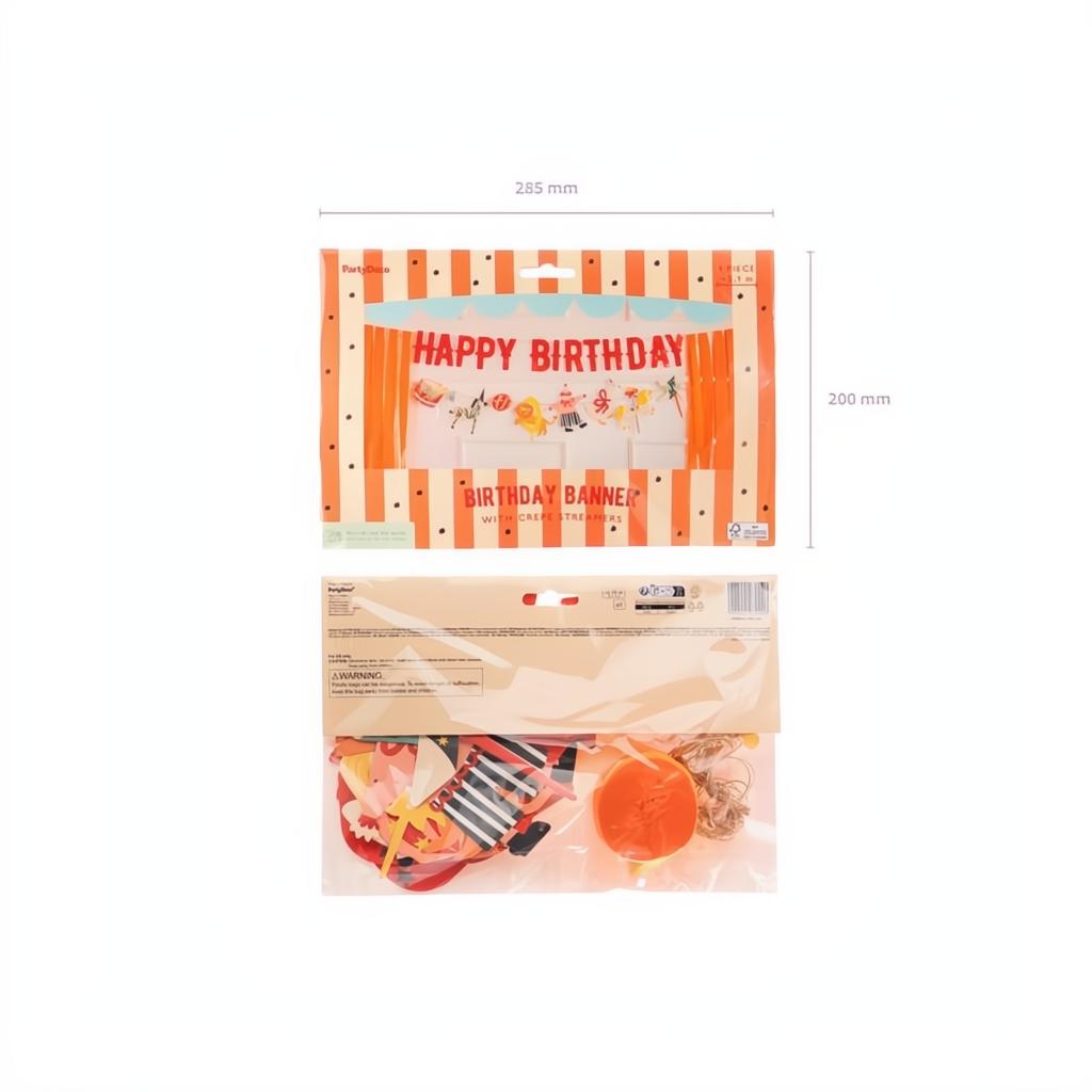 Happy Birthday Zirkus Banner, 275 cm PartyDeco 4