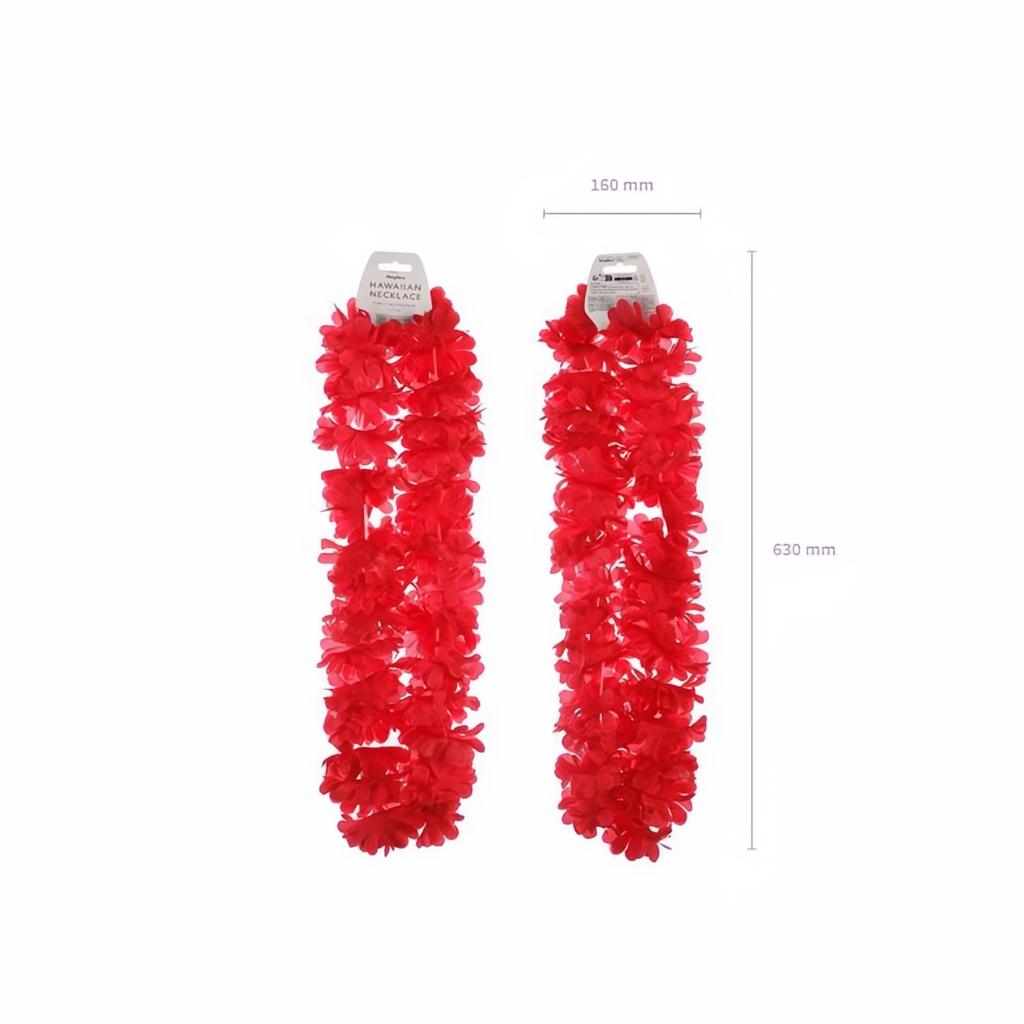 Hawaiianische Kette, dunkelrosa PartyDeco 4