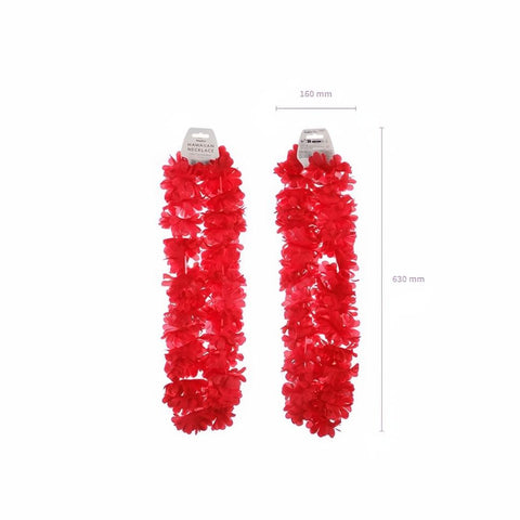Hawaiianische Kette, dunkelrosa PartyDeco 4