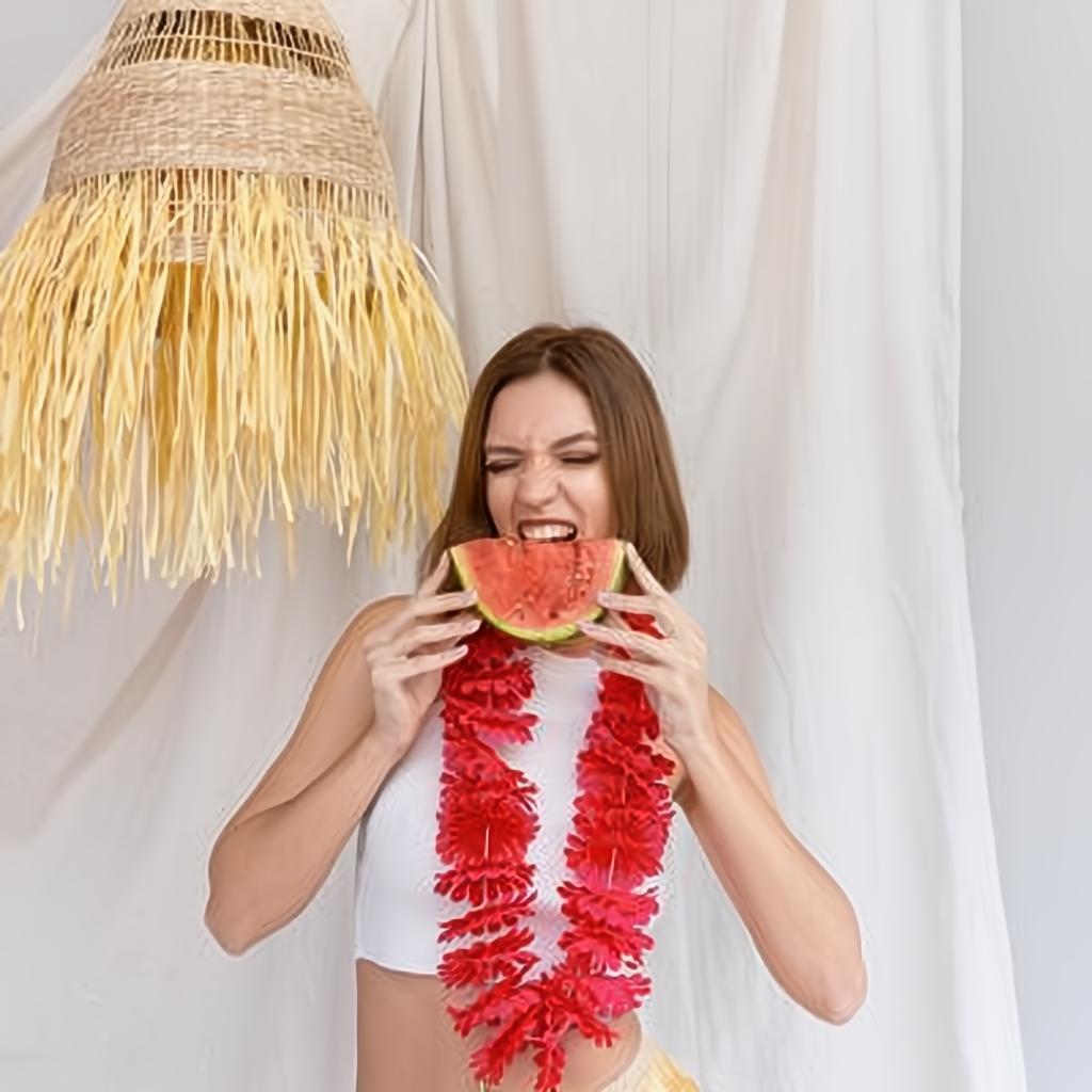 Hawaiikette, Hellrosa, 1,2 m PartyDeco 3