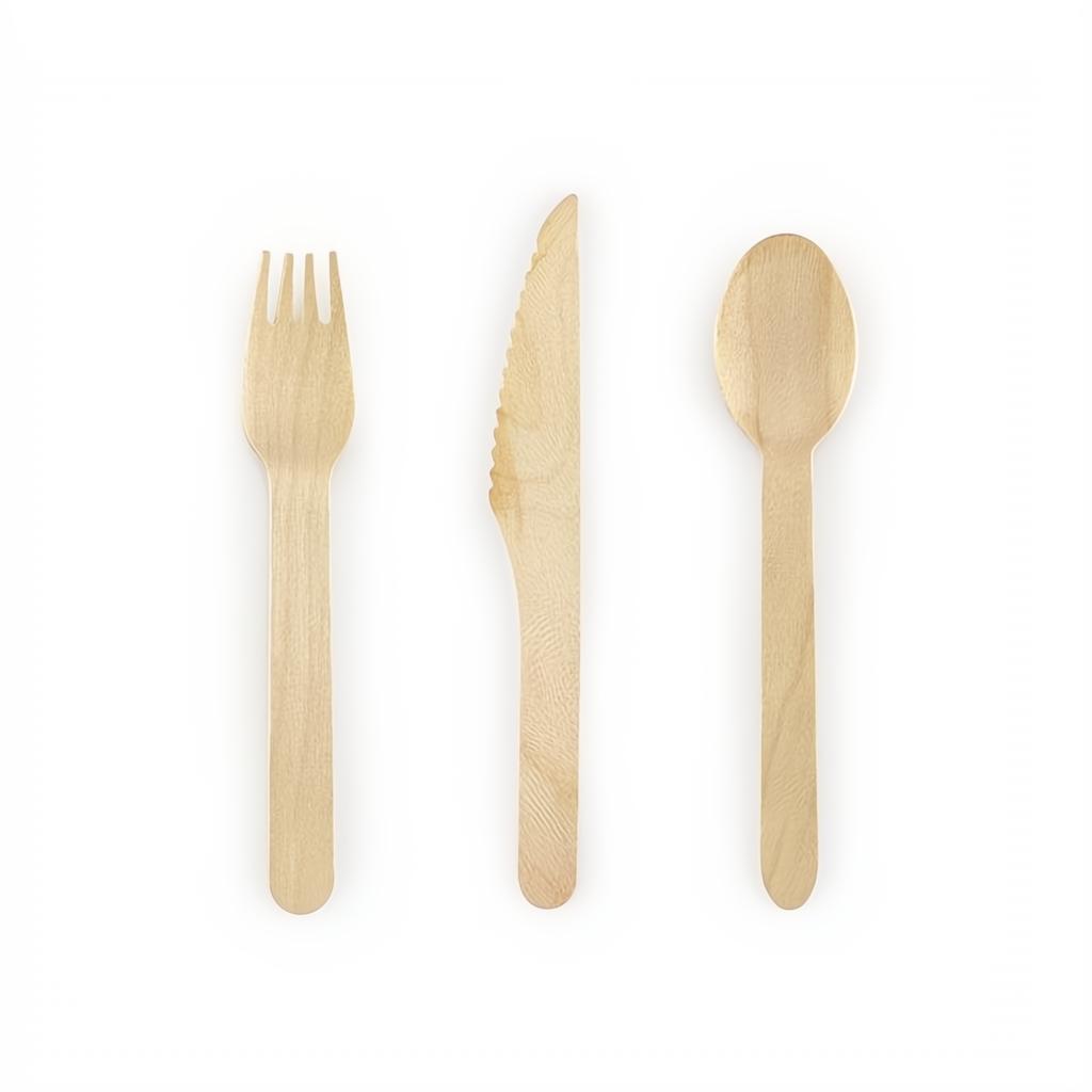 Holzbesteck Woodland, 16cm PartyDeco 1