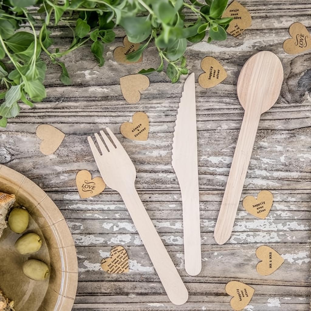 Holzbesteck Woodland, 16cm PartyDeco 3