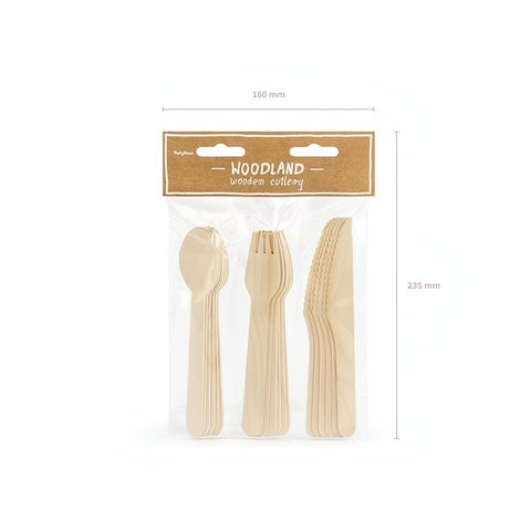 Holzbesteck Woodland, 16cm PartyDeco 8