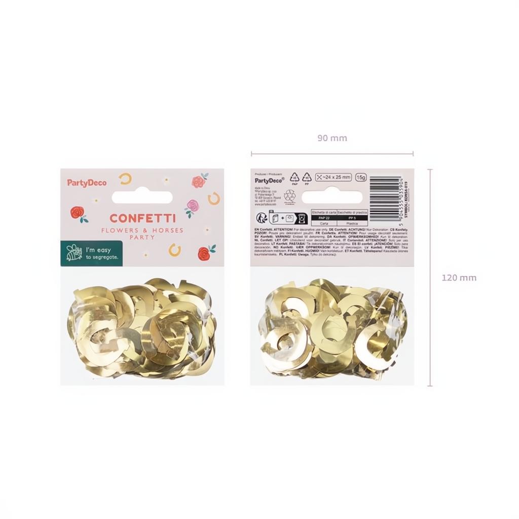 Konfetti Hufeisen, gold, 15g PartyDeco 4