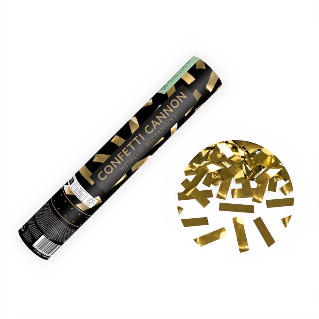 Konfettikanone, gold, 28cm PartyDeco 1