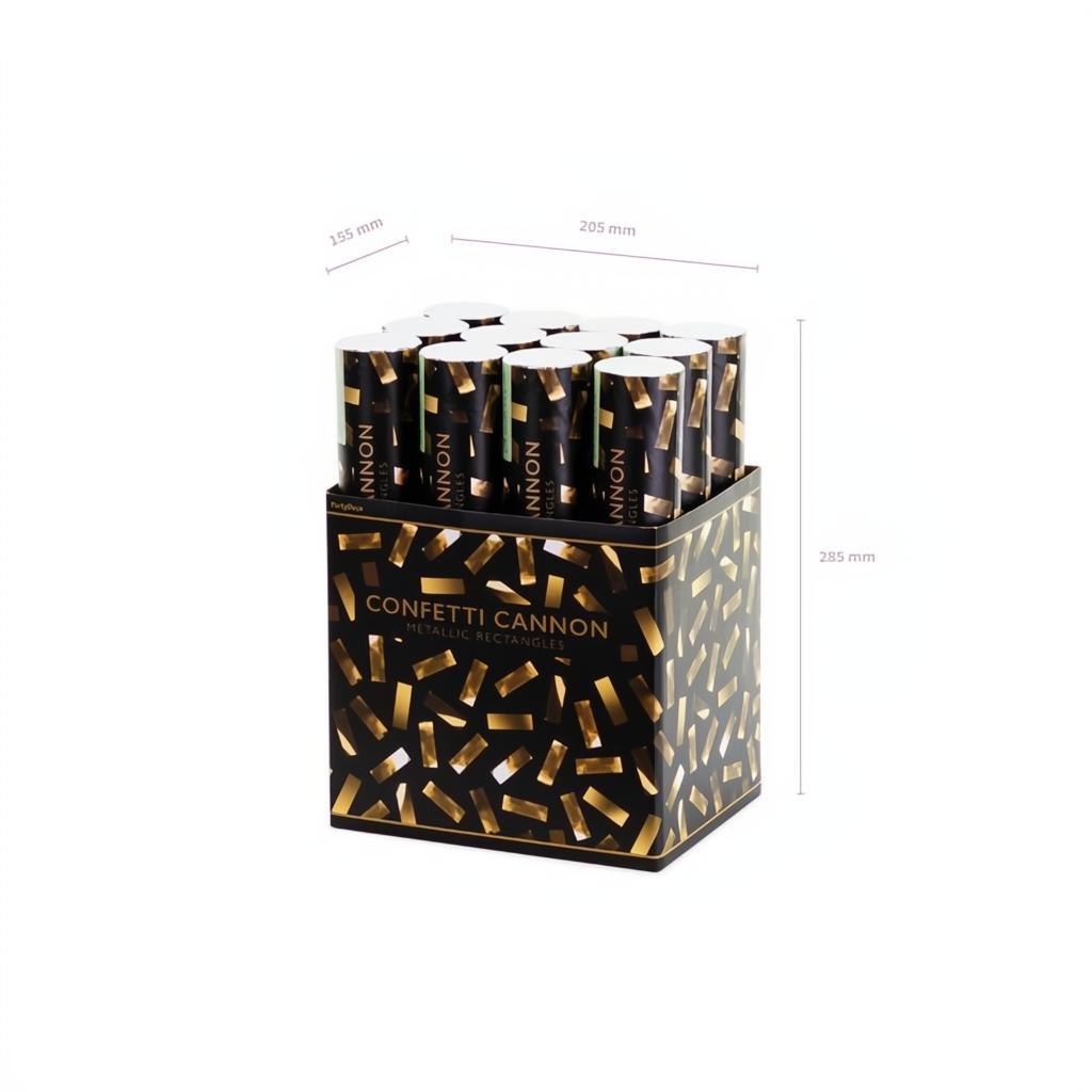 Konfettikanone, gold, 28cm PartyDeco 4