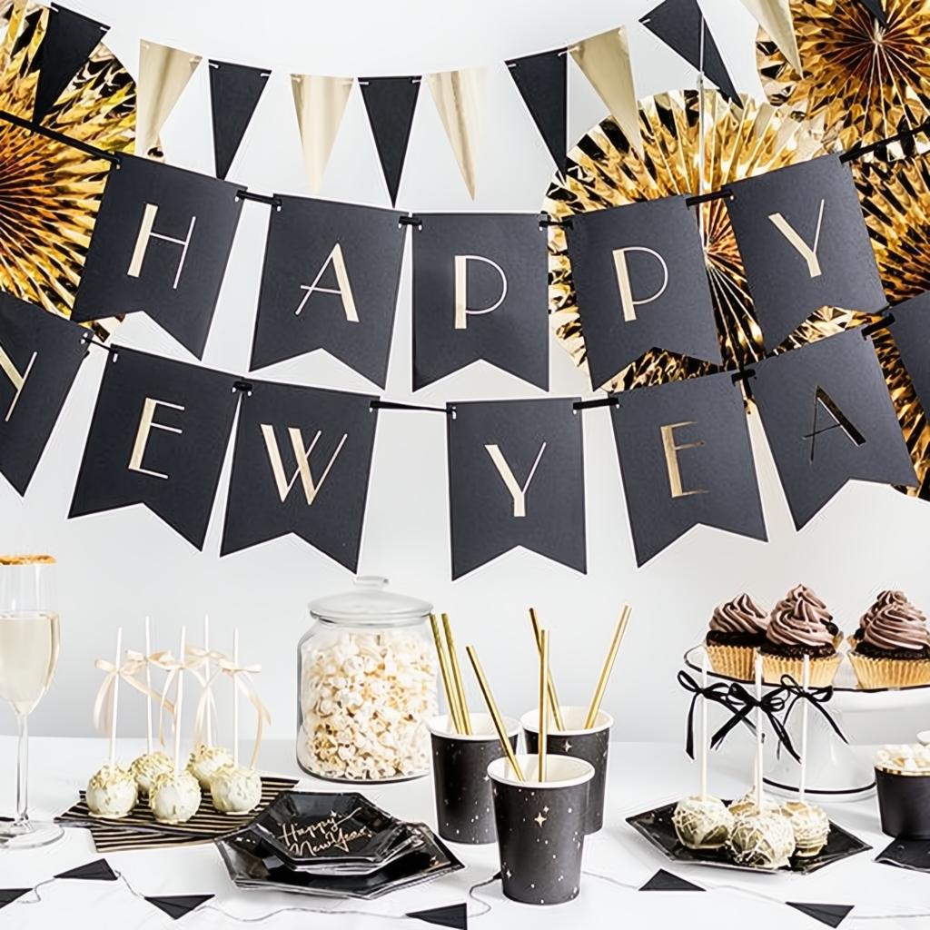 Konfettikanone mit Luftschlangen, gold, 60cm PartyDeco 5