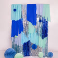 Krepppapier 5 cm/10 m, Set mit 6 Stück, blau-grün PartyDeco 2
