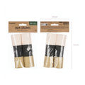 Krepppapier 5cm/10m, Set mit 6, Schwarz-Gold Mix PartyDeco 3