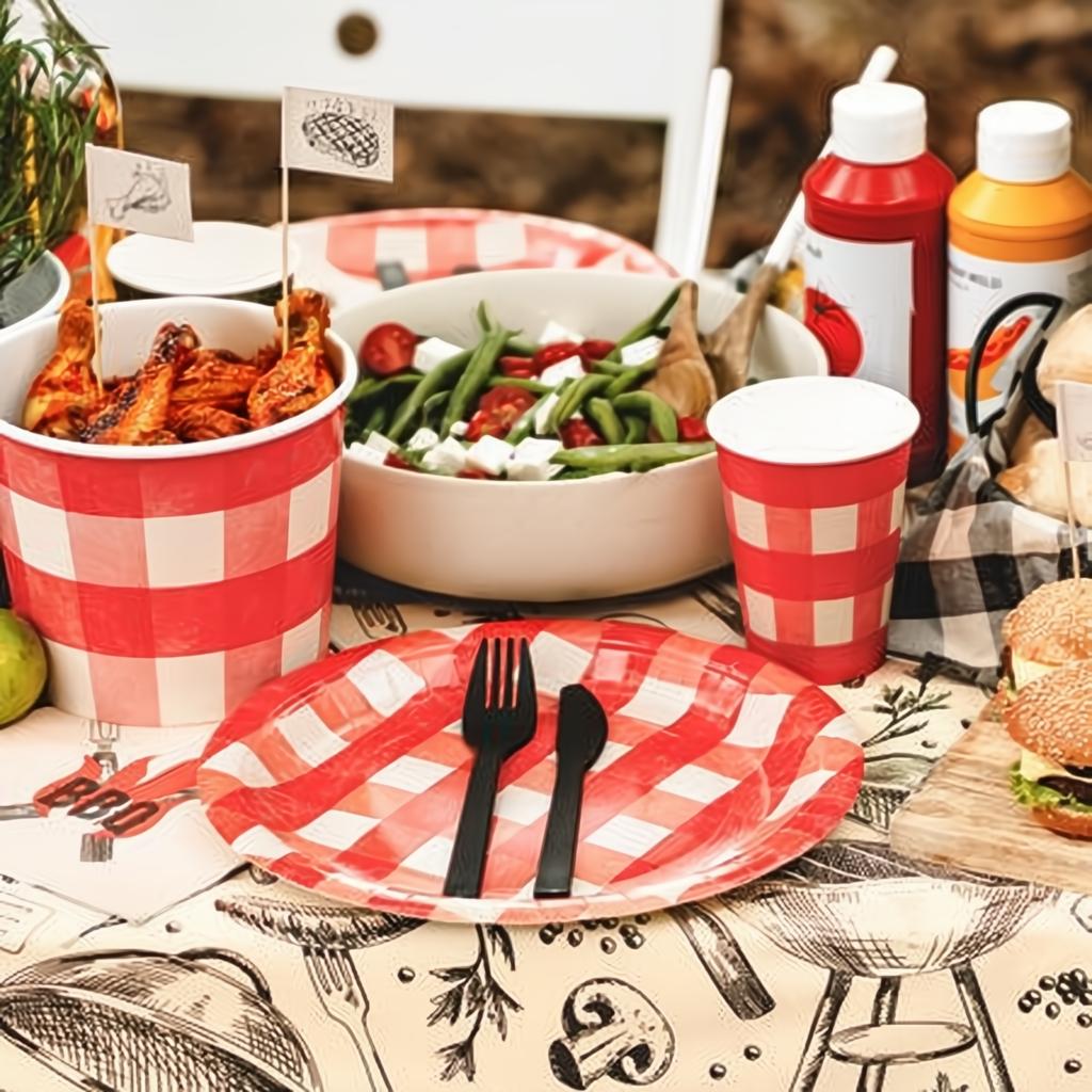 Kunststoffbesteck 6er Set, 18–18,5 cm, schwarz PartyDeco 2