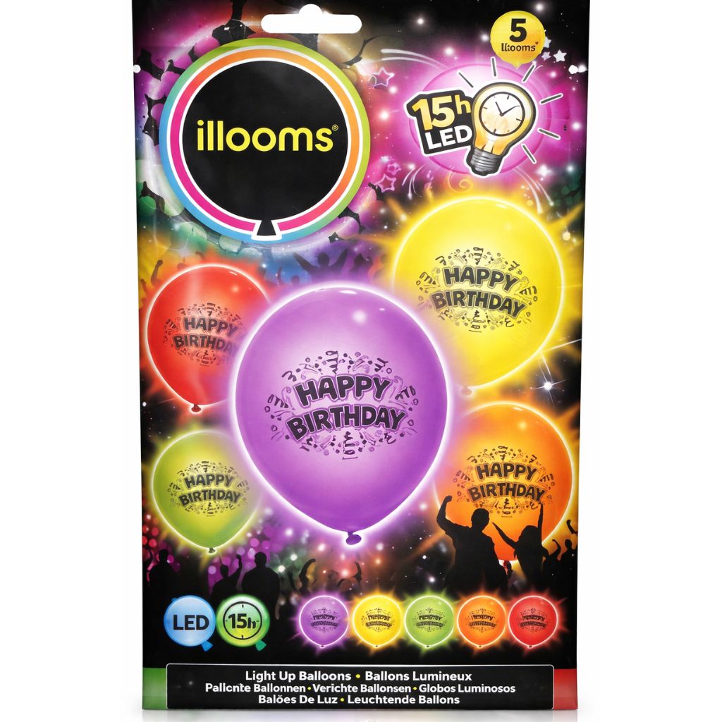 LED Ballon Happy Birthday