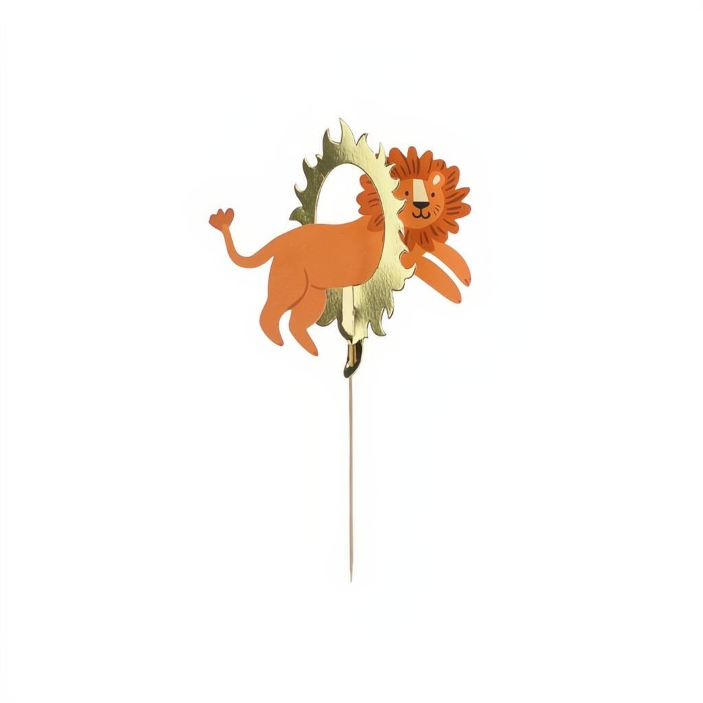 Löwe Tortentopper, 16 x 16 cm PartyDeco 1
