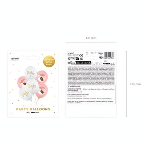 Luftballons 30 cm, Baby Girl PartyDeco 3