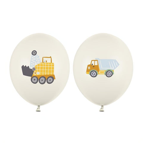 Luftballons 30 cm, Baufahrzeuge PartyDeco 1