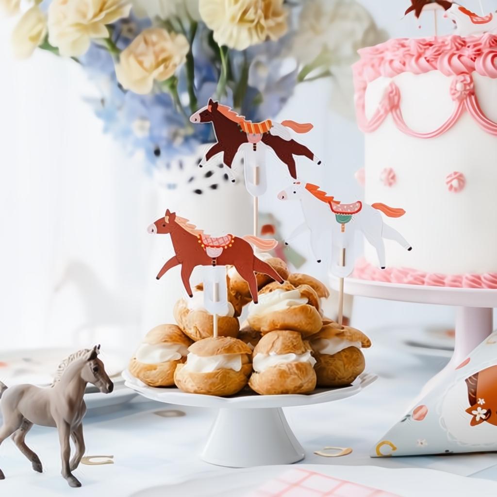 Muffin-Dekorationen - Pferde, 13 cm PartyDeco 2