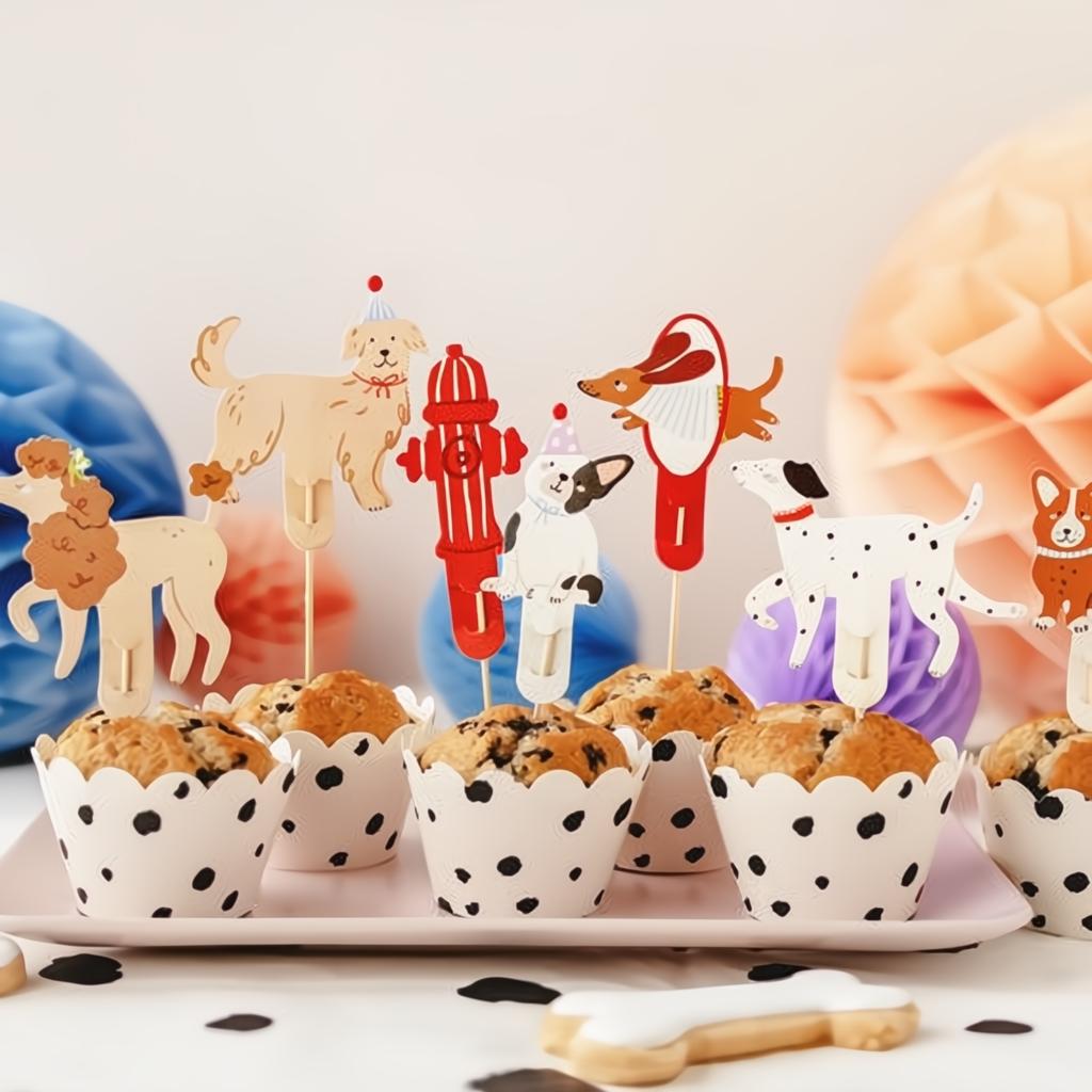 Muffindekorationen Hunde, 7-9,5 cm PartyDeco 2